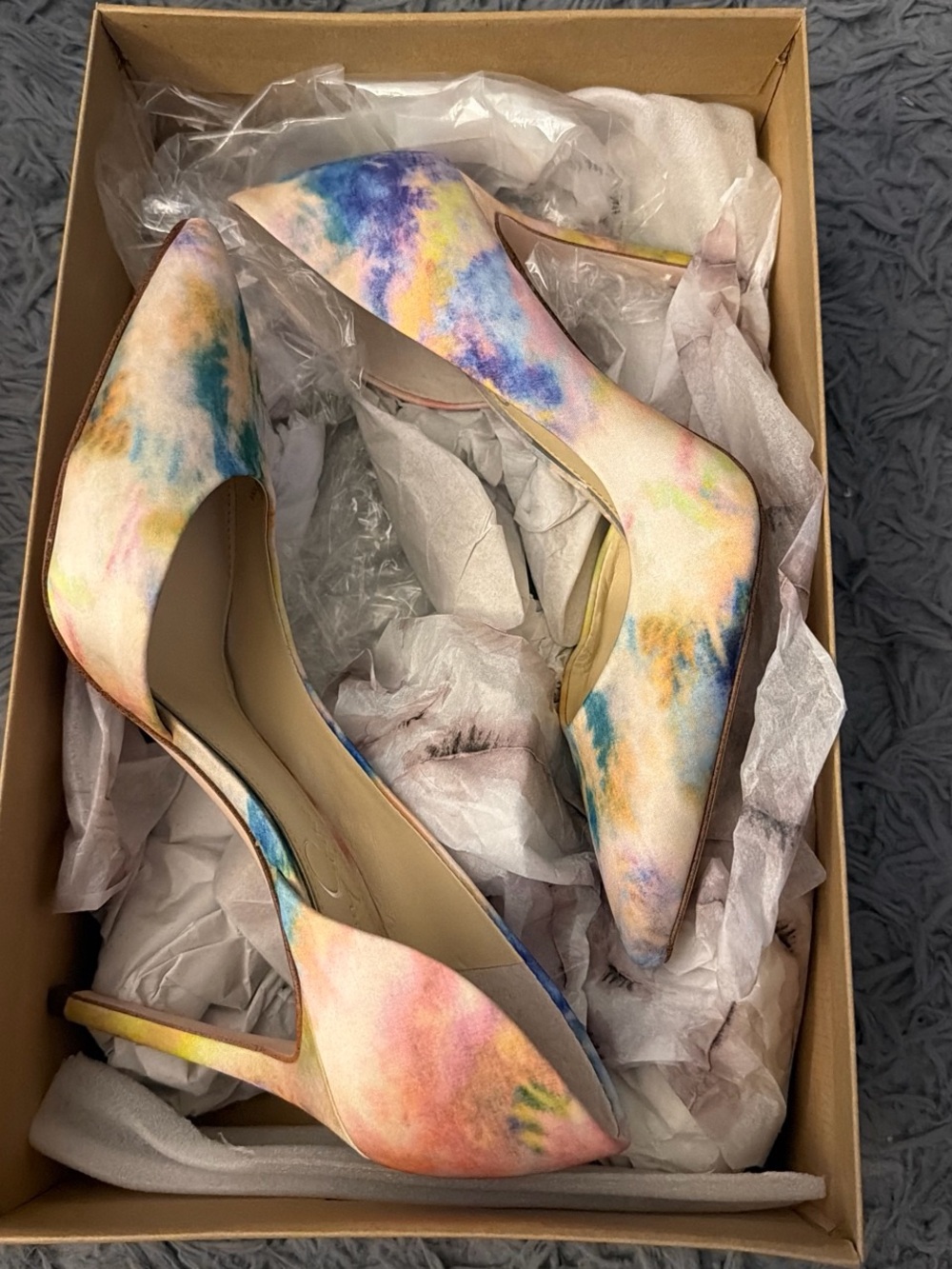Jessica Multicolor Tie-Dye Pointed Toe Stiletto Heels